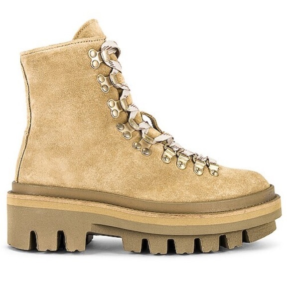 Allsaints Wanda Shearling Bootie in Sand Brown - Picture 3 of 8